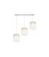 Regleta Colgante 3 Luces E27 Natural y Blanco 68 cm Kandy