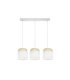 Regleta Colgante 3 Luces E27 Natural y Blanco 68 cm Kandy