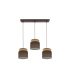 Regleta Colgante 3 Luces E27 Natural y Marrón 68 cm Kandy