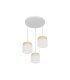 Plafón Colgante 3 Luces E27 Natural y Blanco 39 cm Kandy