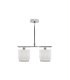 Lámpara de Techo 2 Luces E14 Blanca y Gris 40 cm Kenya
