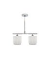 Lámpara de Techo 2 Luces E14 Blanca y Gris 40 cm Kenya