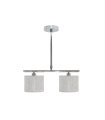 Lámpara de Techo 2 Luces E14 Gris y Blanco 40 cm Kenya