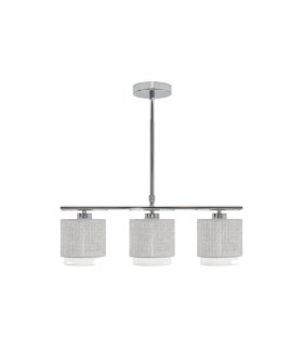 Lámpara Kenya 3xE14 gris/blanca