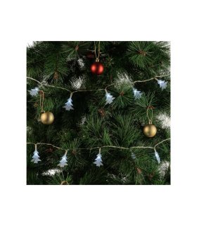 Guirnalda LED 2 m Blanco Frío con Luces en Forma de Árbol y Pilas AAA IP20