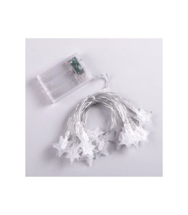 Guirnalda LED RGB 3 m con Luces en Forma de Estrella y Pilas AAA IP20 cable