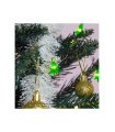 Guirnalda LED 1,5 m Blanco Cálido con Luces en Forma de Árbol de Navidad Verde y Pilas AAA IP20