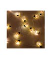 Guirnalda LED 3 m Blanco Cálido con Luces en Forma de Muñeco de Nieve y Pilas AAA IP20