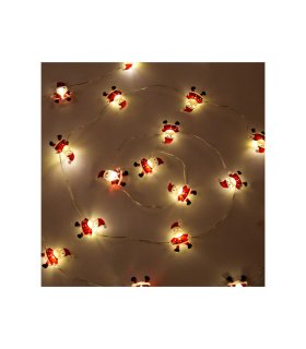 Guirnalda LED Papá Noel 4,5 m Blanco Cálido a Pilas IP20