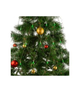 Malla LED 1,5 x 1,5 m Verde IP20 por pilas en árbol