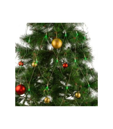 Malla LED 1,5 x 1,5 m Verde IP20 por pilas en árbol