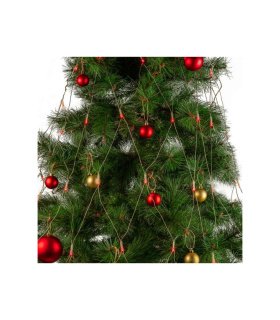 Malla LED 1,5 x 1,5 m Rojo IP20 por pilas en árbol