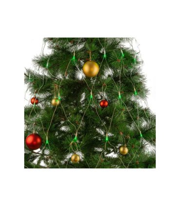 Malla LED 2 x 3 m Verde a Pilas IP20 en árbol