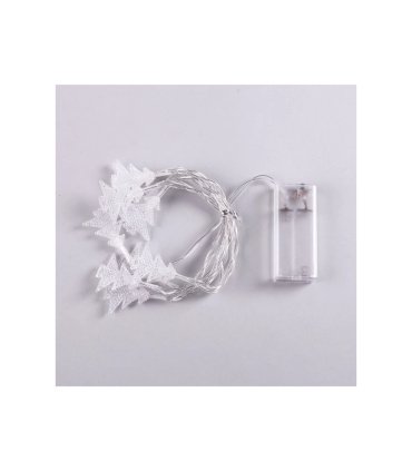 Guirnalda LED 1,5 m con Árboles de Navidad Blanco Cálido a Pilas IP20
