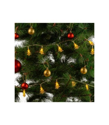Guirnalda LED 1,5 m con Árboles de Navidad Blanco Cálido a Pilas IP20 en árbol