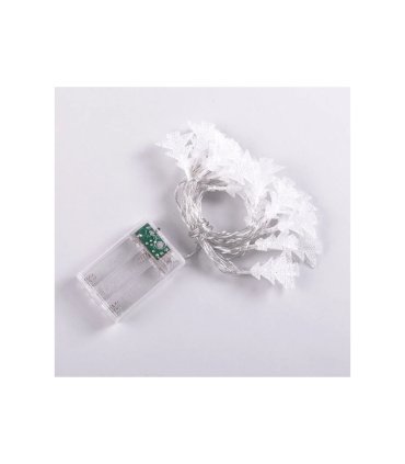Guirnalda LED 2 m Blanco Frío con Luces en Forma de Árbol y Pilas AAA IP20 cable