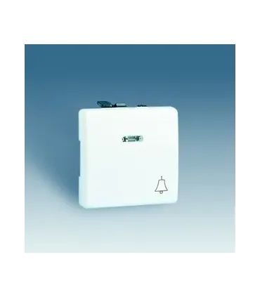 PULSADOR CAMPANA CON LUMINOSO SIMON 27 BLANCO NIEVE 27161-65