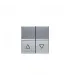 PULSADOR PERSIANA NIESSEN ZENIT PLATA N2244 PL