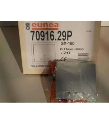 TECLA PLATA ALUMINIO PILOTO LUZ SM-180  70916.29P