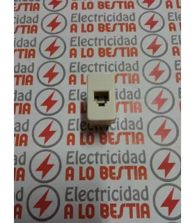 TOMA DE TELEFONO 4 CONTACTOS NIESSEN PUMA BLANCO MARFIL 4117