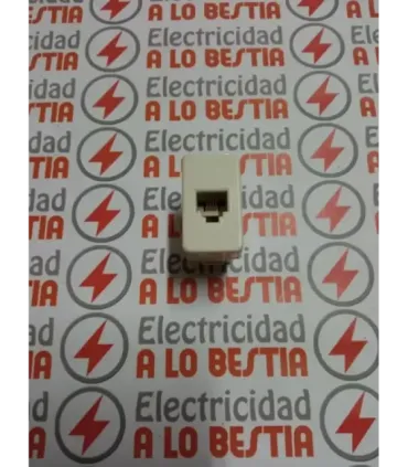 TOMA DE TELEFONO 4 CONTACTOS NIESSEN PUMA BLANCO MARFIL 4117