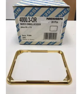 MARCO EMBELLECEDOR NIESSEN PUMA ORO 80X80 4000 OR