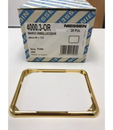 MARCO EMBELLECEDOR NIESSEN PUMA ORO 80X80 4000 OR