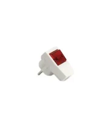 CLAVIJA ACODADA CON INTERRUPTOR LUMINOSO LED