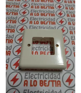 PLACA 2 ELEMENTOS CON GARRAS NIESSEN PUMA BLANCO MARFIL 4172