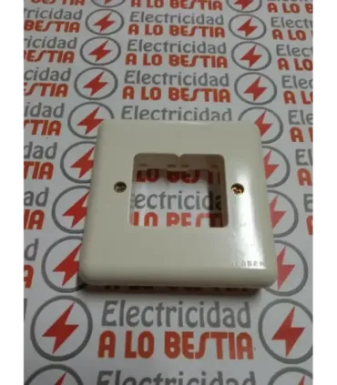 PLACA 2 ELEMENTOS CON GARRAS NIESSEN PUMA BLANCO MARFIL 4172