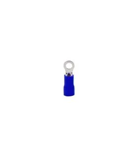 BOLSA 100 UND. TERMINAL REDONDO AZUL 6,4 MM