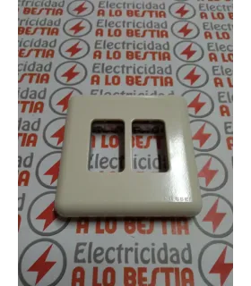 PLACA 2 ELEMENTOS NIESSEN PUMA BLANCO MARFIL 4472