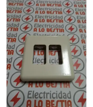 PLACA 2 ELEMENTOS NIESSEN PUMA BLANCO MARFIL 4472