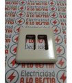 PLACA 2 ELEMENTOS NIESSEN PUMA BLANCO MARFIL 4472