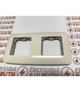 PLACA 2 ELEMENTO SIMON 27 27620-32 BLANCO MARFIL