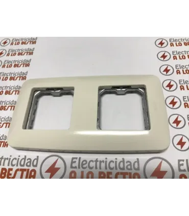 PLACA 2 ELEMENTO SIMON 27 27620-32 BLANCO MARFIL