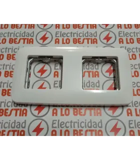 PLACA 2 ELEMENTO SIMON 27 27620-35 BLANCO NIEVE