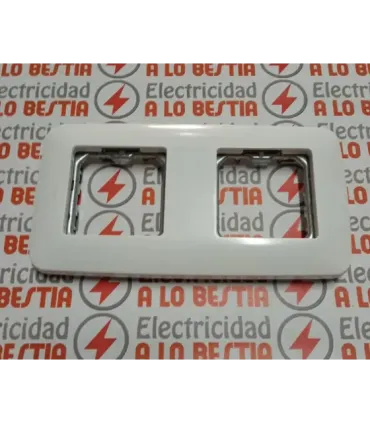 PLACA 2 ELEMENTO SIMON 27 27620-35 BLANCO NIEVE