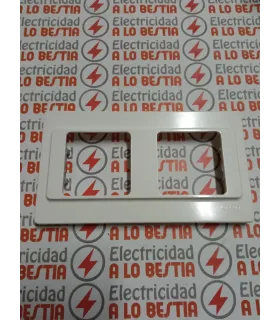 PLACA 2 VENTANAS NIESSEN LISSA 5172 BLANCO ALPINO