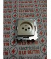 ENCHUFE 2 POLOS + TOMA DE TIERRA DESPLAZADA NIESSEN LISSA 5006 BLANCO MARFIL