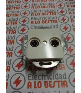 TOMA ANTENA INSTALACIÓN DERIVACIÓN NIESSEN LISSA 5150 BLANCO MARFIL