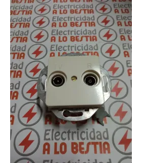 TOMA ANTENA INSTALACIÓN DERIVACIÓN INTERMEDIA NIESSEN LISSA 5150.2 BLANCO MARFIL