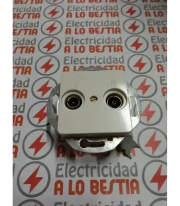 TOMA ANTENA INSTALACIÓN DERIVACIÓN INTERMEDIA NIESSEN LISSA 5150.2 BLANCO MARFIL