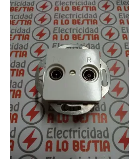 TOMA ANTENA INSTALACIÓN DERIVACIÓN INTERMEDIA NIESSEN LISSA 5150.2 BLANCO ALPINO