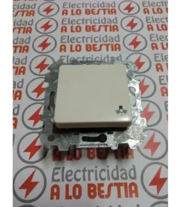 PULSADOR SIMBOLO LUZ NIESSEN LISSA 5004.2 BLANCO MARFIL