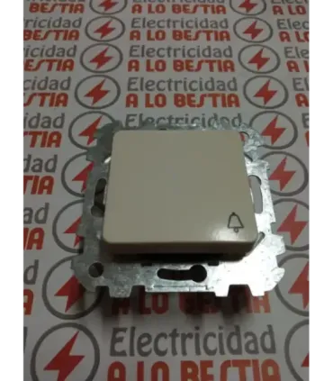 PULSADOR SIMBOLO TIMBRE NIESSEN LISSA 5004 BLANCO MARFIL