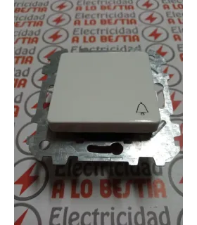 PULSADOR SIMBOLO TIMBRE NIESSEN LISSA 5104 BLANCO ALPINO