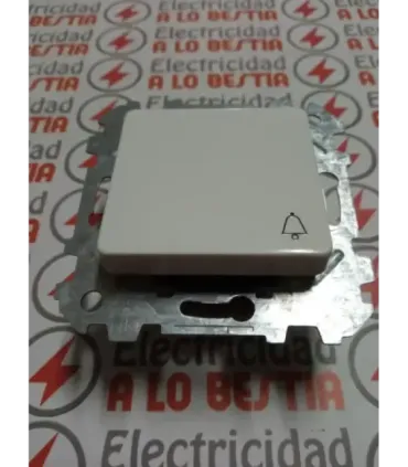 PULSADOR SIMBOLO TIMBRE NIESSEN LISSA 5104 BLANCO ALPINO