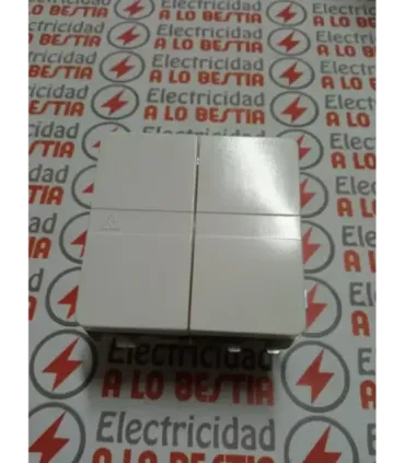 DOBLE CONMUTADOR NIESSEN TRAZO BLANCO ALPINO 8022