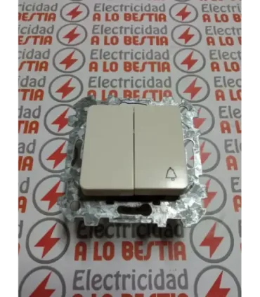 CONMUTADOR + PULSADOR CAMPANA NIESSEN LISSA 5042 BLANCO MARFIL